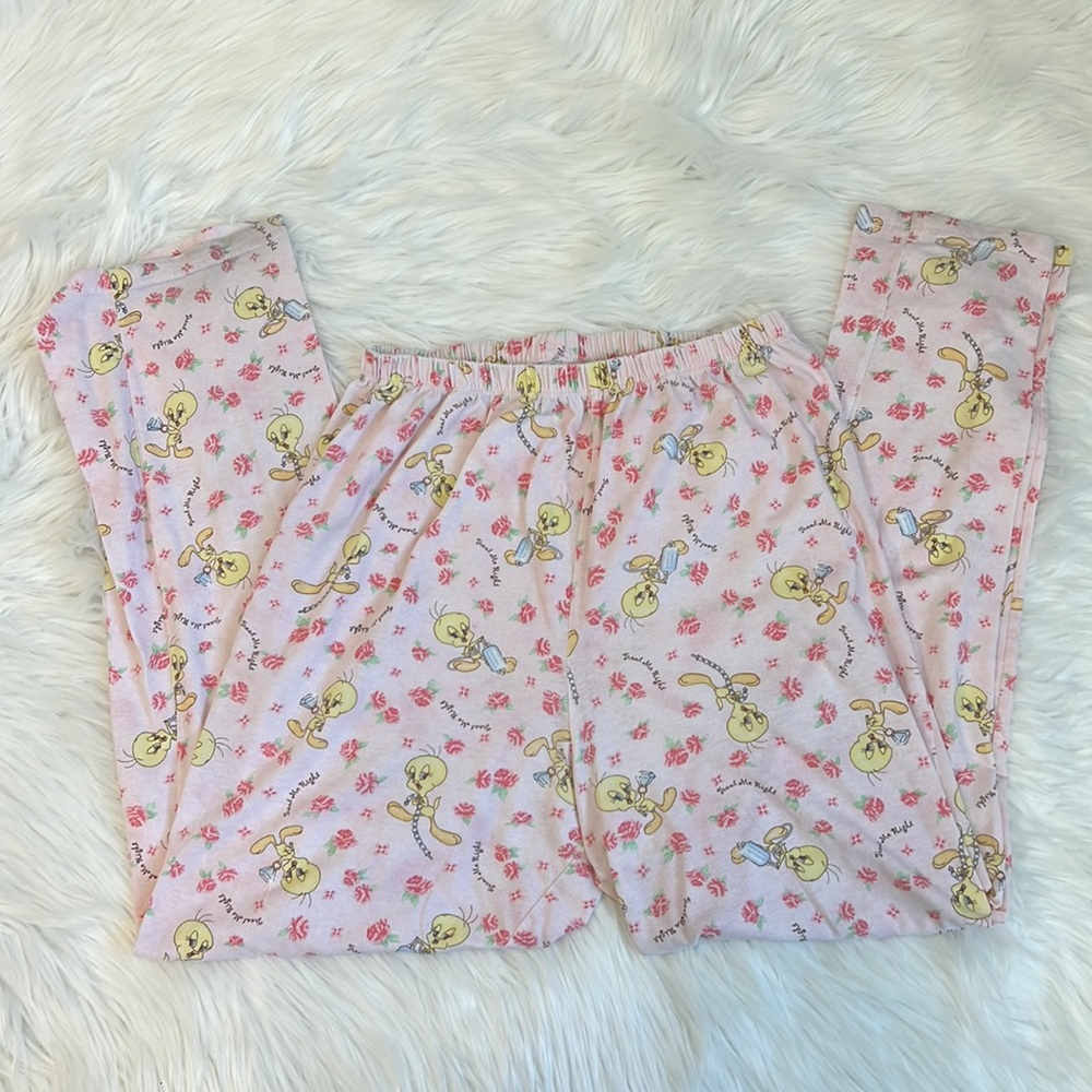 Vintage & Rare‎ Warner Brothers Looney Tunes Tweety Bird Pajama Set - Picture 8 of 11